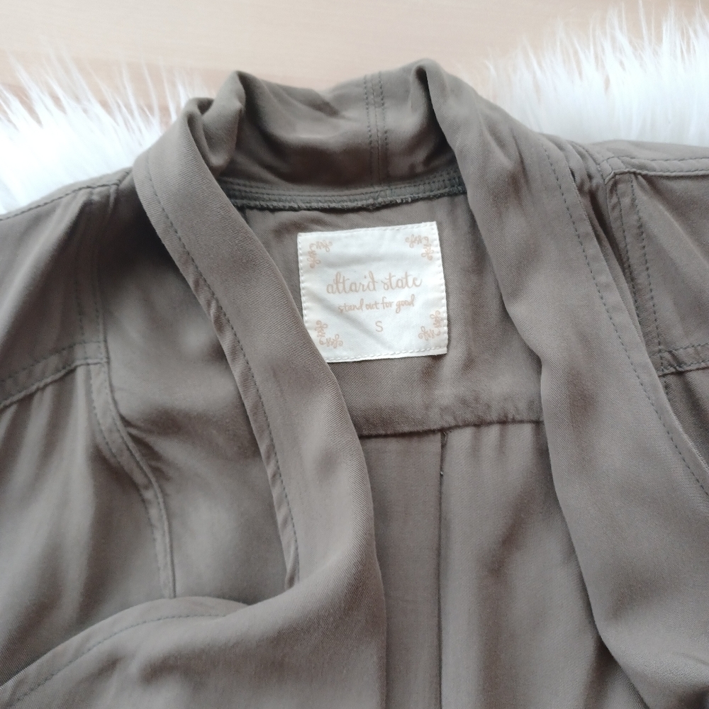 {Altar'd State} Olive Green Drawstring Vest - Picture 8 of 8